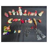 Assorted Christmas Ornaments Collection Including Hallmark, Snowmen, and Vintage Pieces