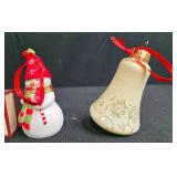 Assorted Christmas Ornaments Collection Including Hallmark, Snowmen, and Vintage Pieces