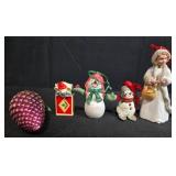 Assorted Christmas Ornaments Collection Including Hallmark, Snowmen, and Vintage Pieces