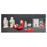 Collection of Holiday and Christmas Ornaments and Figurines