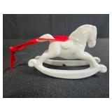Set of 4 Christmas Ornaments - Rocking Horse, Bear, Wreath, and Dog
