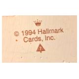Collection of Hallmark Miniature Christmas Ornaments with Village Houses and Figures