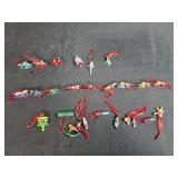 Collection of Hallmark Miniature Rocking Horse and Toy Christmas Ornaments