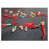 Collection of Hallmark Miniature Rocking Horse and Toy Christmas Ornaments