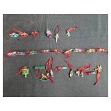 Collection of Hallmark Miniature Rocking Horse and Toy Christmas Ornaments