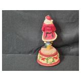 Holiday Decor Collection with Carved Trees, Straw Goat, and Merry Christmas Santa Figure