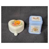 Easter Decor Collection with Bunny and Chick Figurines, Decorative Eggs, and Tins