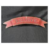 Collection of Holiday Ornaments and Decorations with BELIEVE Sign