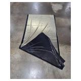 Holiday Decor Set with Tree Skirt, Stocking, Metallic Runner, and Faux Snow