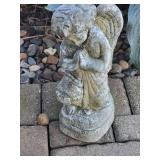 Elegant Scallop Shell Concrete Birdbath