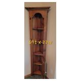 Petite Pine Corner Display Cabinet