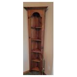 Petite Pine Corner Display Cabinet
