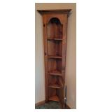 Petite Pine Corner Display Cabinet