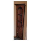 Petite Pine Corner Display Cabinet