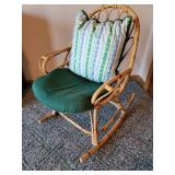 Vintage Bent Rattan Rocking Chair