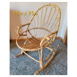 Vintage Bent Rattan Rocking Chair