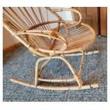 Vintage Bent Rattan Rocking Chair