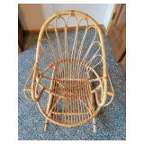 Vintage Bent Rattan Rocking Chair
