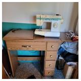 Singer Sewing Machine CM17C with Cabinet and Accessories