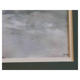 Ethereal Artist Signed Forest Landscape Watercolor Art