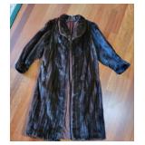 Full Length Mahogany Mink Fur Coat