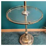 Brass Glass Table Floor Lamp