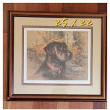 LE Framed Print ~ Black Lab Dog ~ by Ahett, 113/950