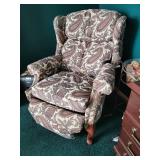 Bradington Young Paisley Wingback Recliner Arm Chairr