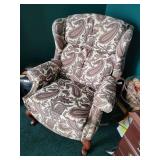 Bradington Young Paisley Wingback Recliner Arm Chairr