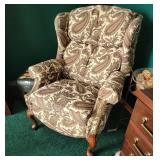 Bradington Young Paisley Wingback Recliner Arm Chairr