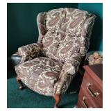 Bradington Young Paisley Wingback Recliner Arm Chairr