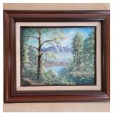 Framed Oil Landscape Art Signed Bonnie Loeding