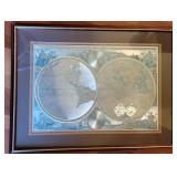 Foiled Double Hemisphere Framed Print
