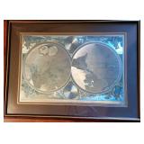 Foiled Double Hemisphere Framed Print