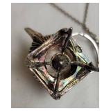 Whimsical Sterling Silver Tea Service Charm Necklace