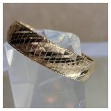 Italian 14k Yellow Gold Wide Ladies Bracelet ~ 25g