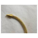 Bezel Set 5 Diamond Necklace on 14k Yellow Gold Chain ~ 8g