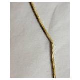 Bezel Set 5 Diamond Necklace on 14k Yellow Gold Chain ~ 8g