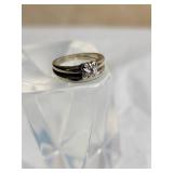 Vintage Diamond Solitare 14k Ring Wedding Set ~ 4g, Sz 6