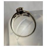 Vintage Diamond Solitare 14k Ring Wedding Set ~ 4g, Sz 6