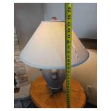 Rustic Jug Style Lamp with Footed Iron Base