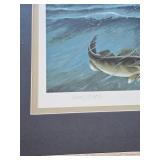 Professionally Framed Les Kouba Opening Day on Lake Mille Lacs Singed 4301