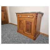 Beautiful Victorian Travertine Marble Top Warshstand