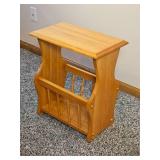 Primitive Oak Magazine Rack