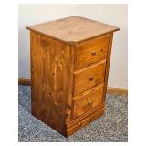 Simple Three Drawer Nightstand