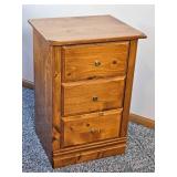 Simple Three Drawer Nightstand