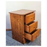 Simple Three Drawer Nightstand