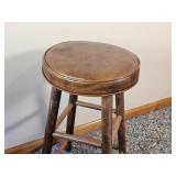 Faux Leather Shop Stool