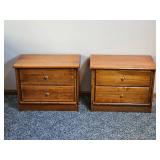 Low Two Drawer Nightstand