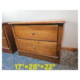 Low Two Drawer Nightstand